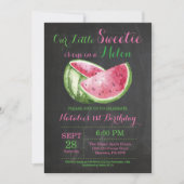 Een in een meloen Watermeloen Eerste Verjaardag Ui Kaart (Voorkant)