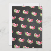 Een in een meloen Watermeloen Eerste Verjaardag Ui Kaart (Achterkant)