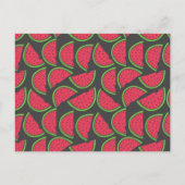 Eén in een meloen watermeloen Kinder eerste verjaa Uitnodiging Briefkaart (Achterkant)