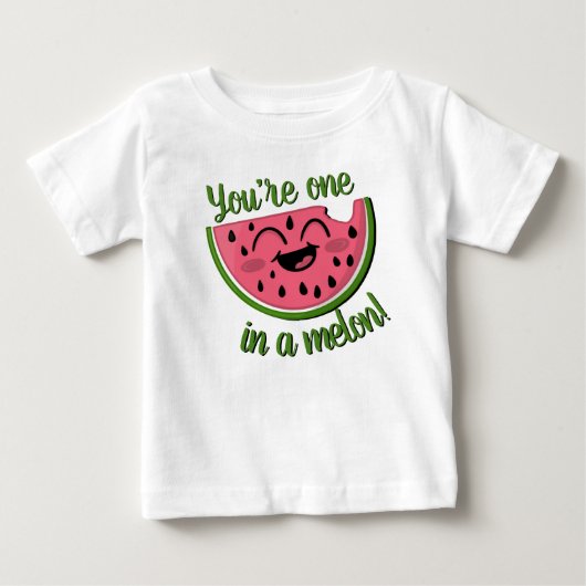 Een in een meloen Watermeloen Leuke Roze Groene Pu (Voorkant)