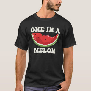 Een in een meloen watermeloen plak fruit citaat wo t-shirt