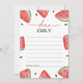 Een in een meloen watermeloen tijd capsule Kaart (Voorkant)