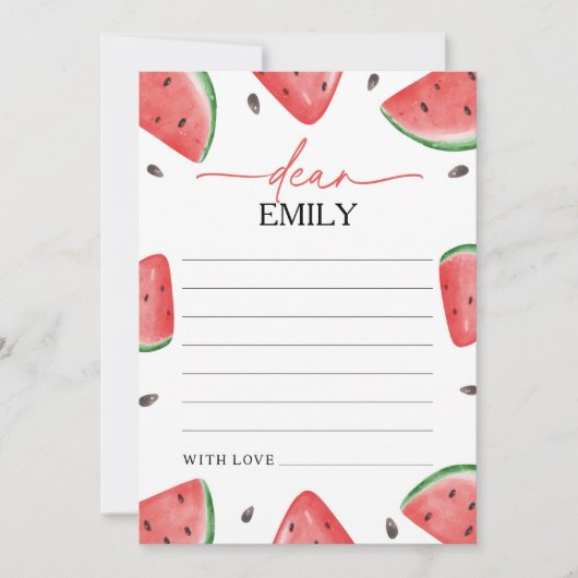 Een in een meloen watermeloen tijd capsule Kaart (Voorkant)