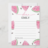 Een in een meloen watermeloen tijd capsule Kaart (Voorkant)