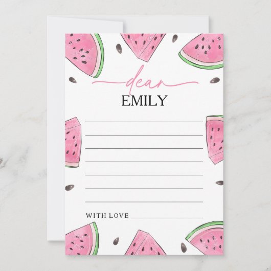 Een in een meloen watermeloen tijd capsule Kaart (Voorkant)