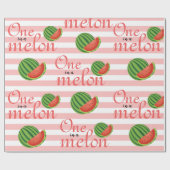 Een in een meloen watermeloen verjaardagsfeestje cadeaupapier (Vlak)