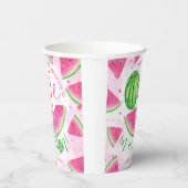 EEN in een meloen! Watermeloen Verjaardagsfeestje Papieren Bekers (Rechts)