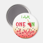 Een in een meloen watermeloen vrucht magneet (Voorkant / Achterkant)