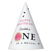 Een in een meloen watermeloen zomerverjaardag feesthoedjes (Voorkant)