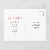 Een in een meloen watermeloen zwart + wit verjaard uitnodiging briefkaart (Achterkant)