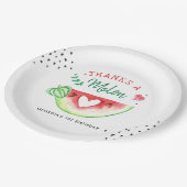 Eén in een meloen | Watermeloendag Papieren Bordje (Gekanteld)