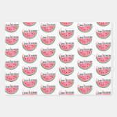 Een in een meloen watermeloenen dag inpakpapier vel (Voorkant)