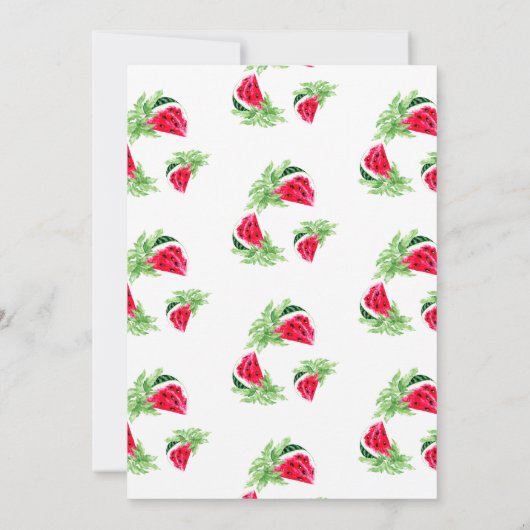 Een in een meloen Watermelon 1e Verjaardagsfeest Kaart (Achterkant)