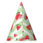 Een in een meloen, Zomer Fruit Meisje Verjaardag Feesthoedjes (Achterkant)