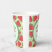 Een in een meloen zomer watermeloen 1e verjaardag papieren bekers (Links)