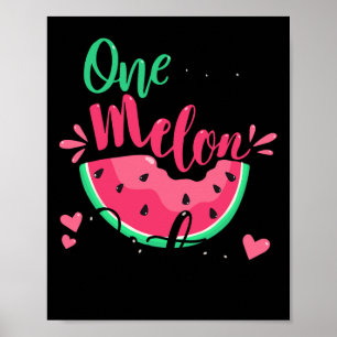 Een in een meloen zusje Zomer Verjaardagsfeestje M Poster