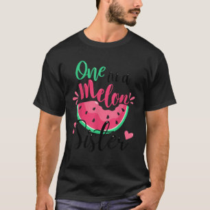 Een in een meloen zusje Zomer Verjaardagsfeestje M T-shirt