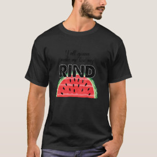 Eén in een meloenschil watermeloen schijf t-shirt