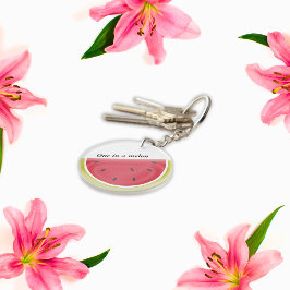 Een in een meloenswatermeloensap sleutelhanger