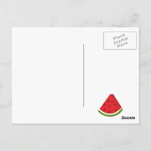 Eén in een Melon 1e verjaardag Briefkaart (Achterkant)