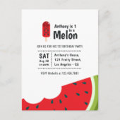 Eén in een Melon 1e verjaardag Briefkaart (Voorkant)