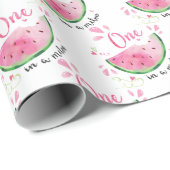 Eén in een Melon 1e verjaardag Cadeaupapier (Rol Hoek)
