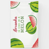 Eén in een Melon 1e verjaardag Spandoek (Verticaal)