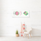 Een in een Melon Balloons 1e verjaardag Spandoek (Insitu)