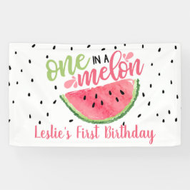 Eén in een Melon Birthday Banner