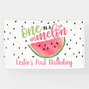 Eén in een Melon Birthday Banner