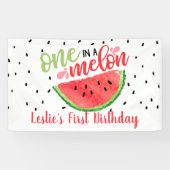 Een in een Melon Birthday Banner - Rood (Horizontaal)