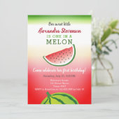 Eén in een Melon Birthday Kaart (Staand voorkant)