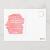 Eén in een Melon Birthday-thema Watermeloen  Briefkaart (Achterkant)