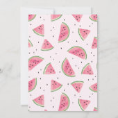 Eén in een Melon Birthday-uitnodiging Kaart (Achterkant)