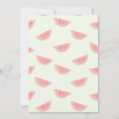 Eén in een Melon Birthday Uitnodiging voor Meisje  (Achterkant)
