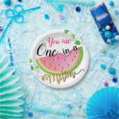 Een in een Melon Birthday Watermeloen papieren bor Papieren Bordje (Feest)