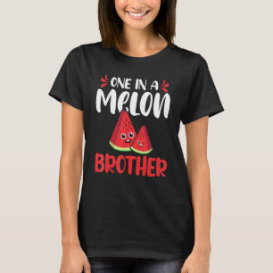 Een in een Melon Brother Watermeloen familie T-shirt