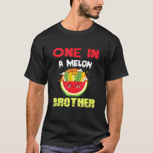 Een in een Melon Brother Watermeloen familie T-shirt