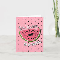 Eén in een Melon Cute Watermelon Pink Birthday