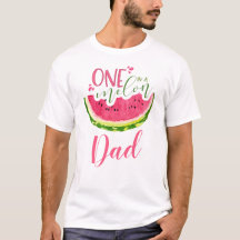 Eén in een Melon Dad Watermelon Shirt voor Mannen