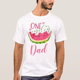 Eén in een Melon Dad Watermelon Shirt voor Mannen