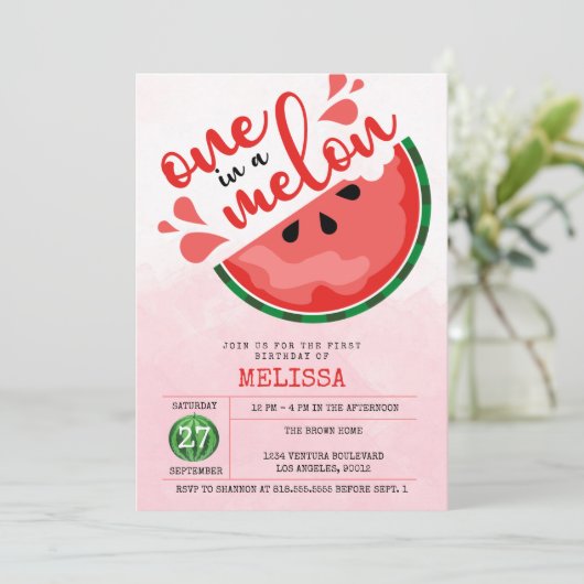 ÉÉN IN EEN MELON - EERSTE TWEEDE DAG KAART (Staand voorkant)