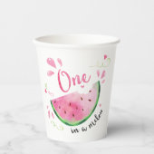 Een in een Melon First Birthday Party Papieren Bekers (Voorkant)