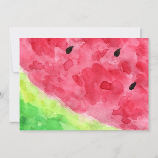 Eén in een melon First Birthday Photo Invitation Kaart (Achterkant)