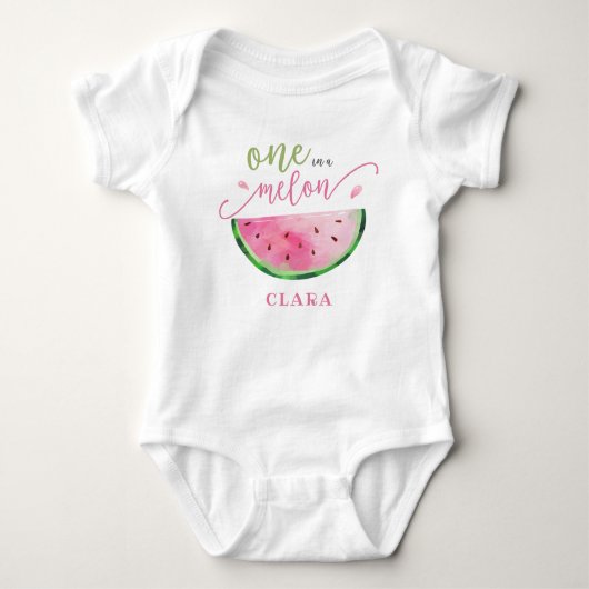 Eén in een Melon First Birthday T-shirt (Voorkant)