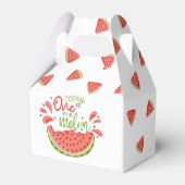 Eén in een Melon First Birthday Watermelon Bedankdoosjes (Achterkant)