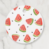 Eén in een Melon First Birthday Watermelon Bedankjes Labels (Achterkant)