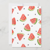 Eén in een Melon First Birthday Watermelon Kaart (Achterkant)