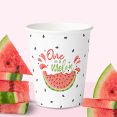 Eén in een Melon First Birthday Watermelon Papieren Bekers