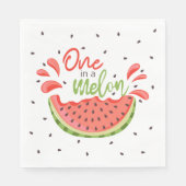 Eén in een Melon First Birthday Watermelon Servet (Voorkant)